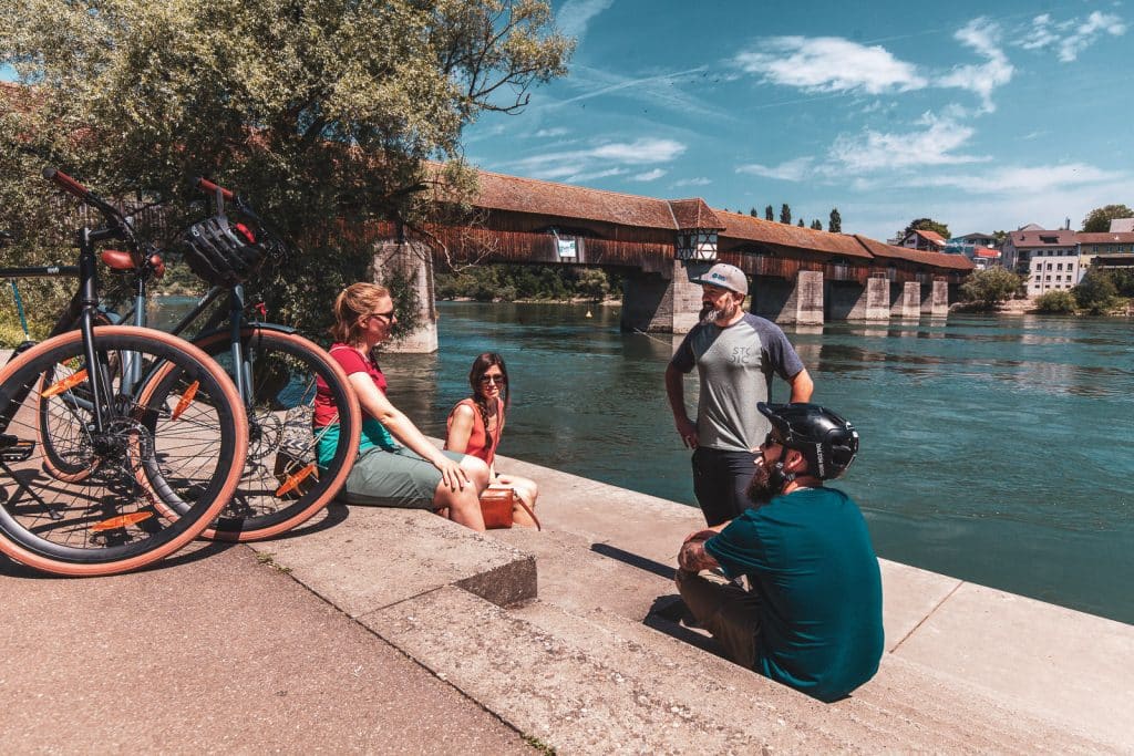 Der Rheinradweg bei Bad Säckingen