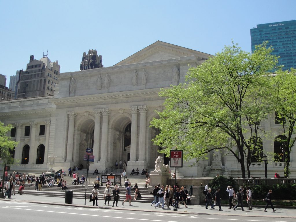 New York Public Library, Hauptgebäude, gebaut 1897–1911, Architekten Carrère und Hastings
