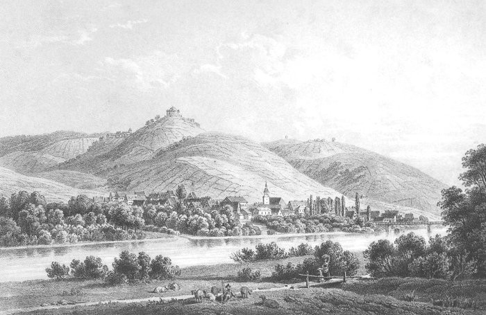 Ein Fürstenhaus, ein Land, ein Berg: Die geheimnisvolle Namensgebung Württembergs Untertuerkheim Lithografie Emminger 1860