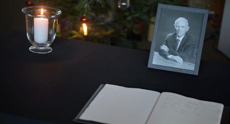 Kondolenzbuch für Wolfgang Schäuble: Ein letzter Gruß