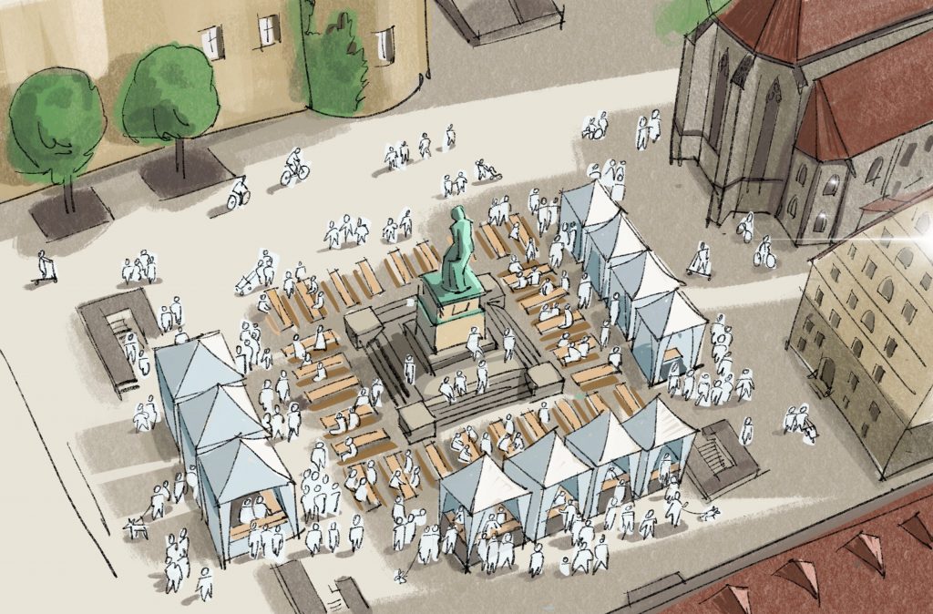 „Die ganze Stadt ein Stadion“: Fußball-Fieber in Stuttgart – Die EM 2024 verspricht ein grandioses Sommer-Highlight 5 Fan Zone Regional Food & Drinks auf dem Schillerplatz bietet allen Fußball-Fans die Möglichkeit, typische schwäbische Spezialitäten, Vegetarisches und Veganes auszuprobieren und schätzen zu lernen.