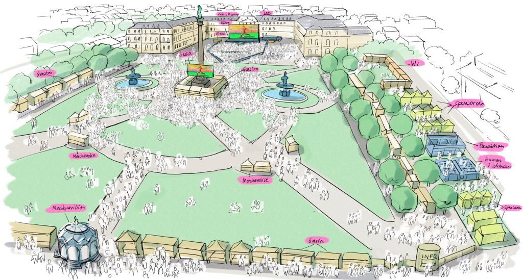„Die ganze Stadt ein Stadion“: Fußball-Fieber in Stuttgart – Die EM 2024 verspricht ein grandioses Sommer-Highlight 1 „Die ganze Stadt ein Stadion“: Fußball-Fieber in Stuttgart – Die EM 2024 verspricht ein grandioses Sommer-Highlight Visual Schlossplatz Fan Zone Public Viewing