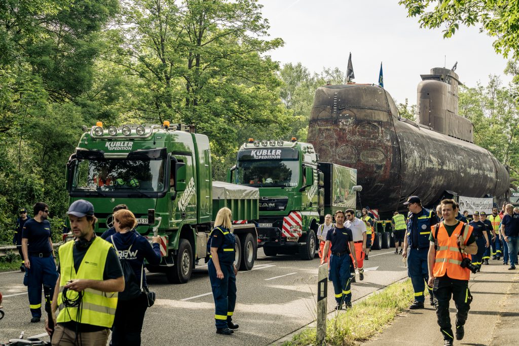 Maritimes Abenteuer im Kraichgau: U17 startet im Juli zu seiner letzten spektakulären Fahrt U17 Strassentransport Speyer 21.05.23 45