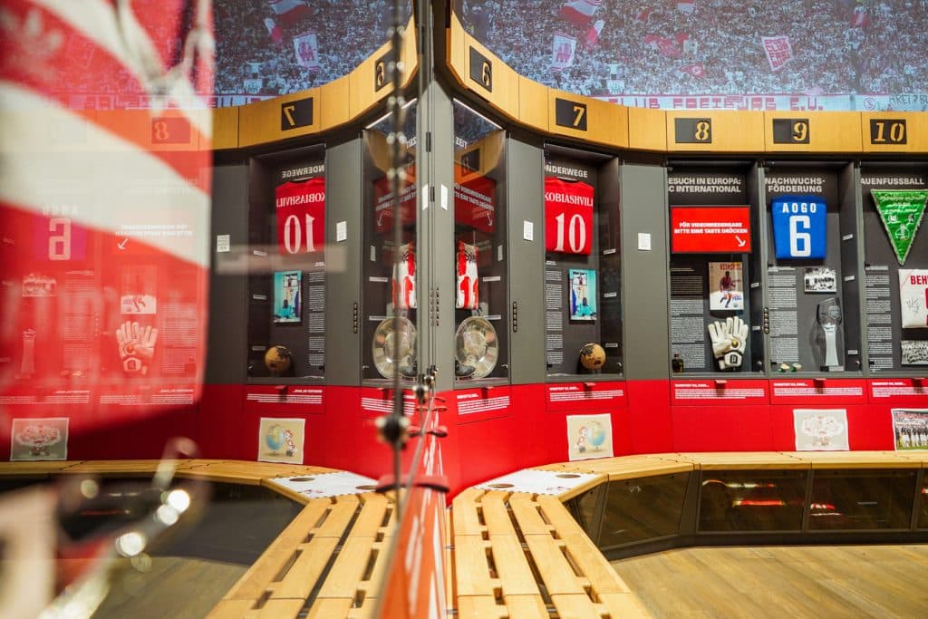 Die Museumsecke im Europa-Park Stadion des SC Freiburg.