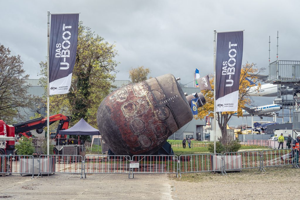 Technik-Museen Sinsheim und Speyer: U-Boot-Transport der Superlative U17 Drehversuch 07.11.2023 123