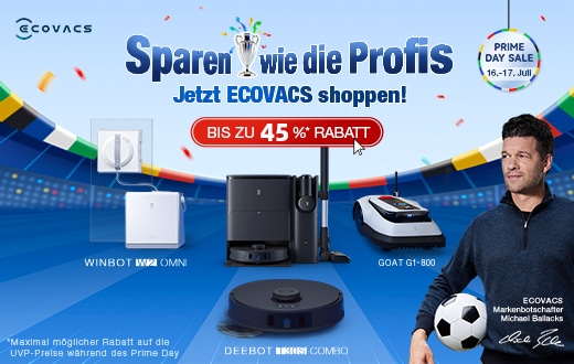 High-Tech Haushaltshelfer: ECOVACS Roboter zu Schnäppchenpreisen am Amazon Prime Day 2024