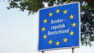Grenzschild der Bundesrepublik Deutschland