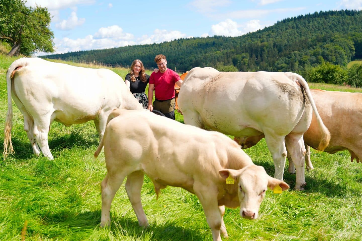 Güllealarm, heiße Küsse und Zukunftspläne: So spannend wird die 4. Folge von "Bauer sucht Frau"! 4 Mutterkuhhalter Marcel (29) aus Bayern und Jasmin (30, Sachbearbeiterin) während ihrer gemeinsamen Hofwoche.
