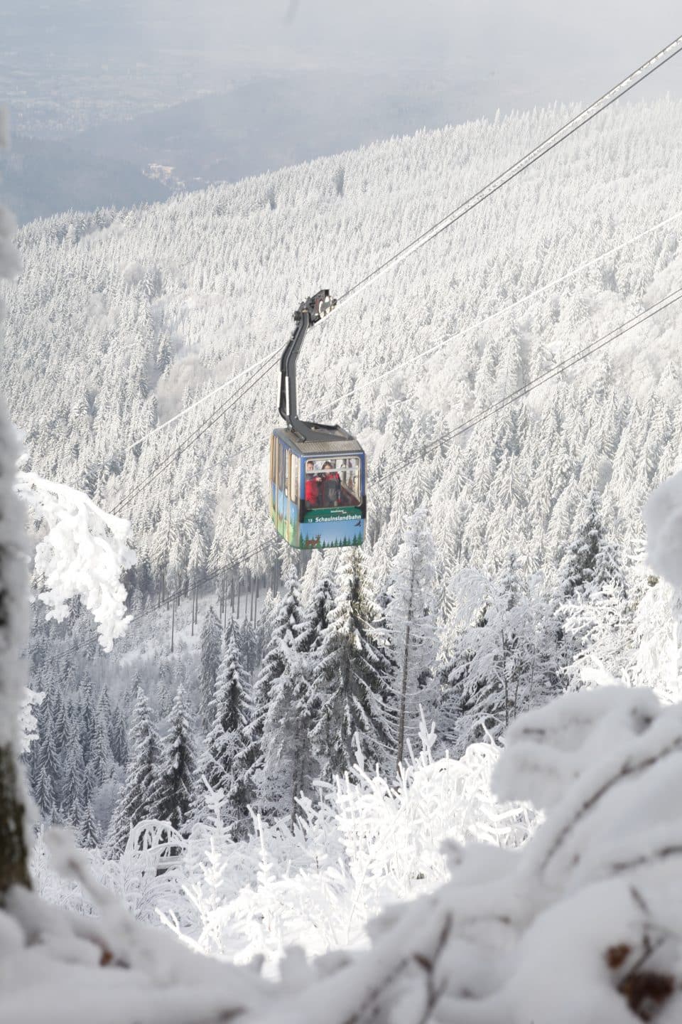 Mit Deutschlands längster Umlaufseilbahn geht es in nur 20 Minuten Fahrt hinauf zu Freiburgs höchster Adresse mit tollem Panoramablick – dem 1284 Meter hohen Schauinsland.

