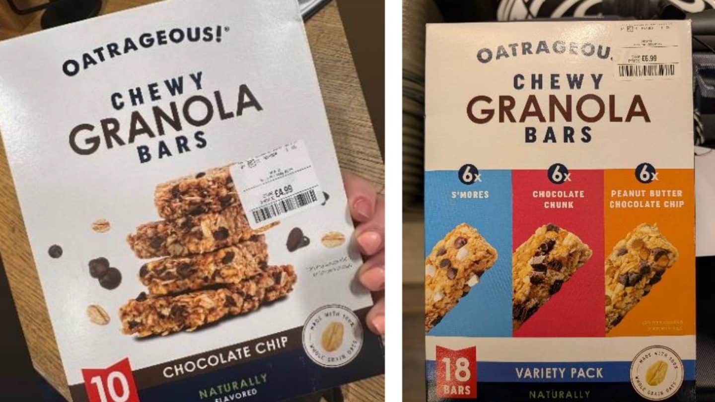 Warnung: Rückruf von „Oatrageous Chewy Granola Bars“ wegen nicht-deklarierter Milchbestandteilen