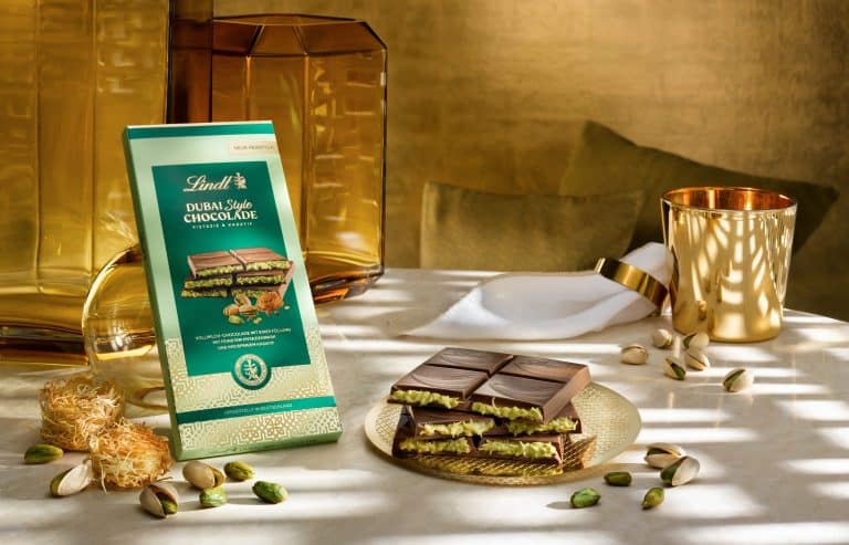 Neue Dubai Style Schokolade: Lindt setzt auf Pistazien und orientalische Zutaten