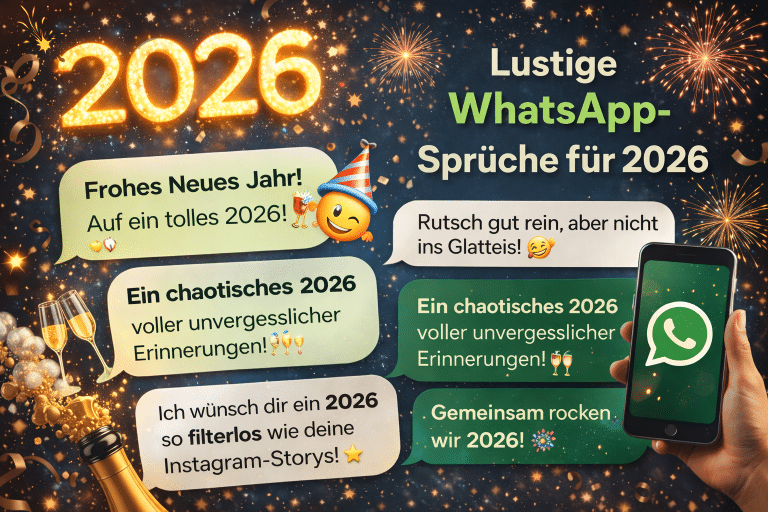 WhatsApp-Kracher zum Jahreswechsel: 34 Silvester-Sprüche für 2026!