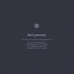 Screenshot der Fehlermedlung Bad gateway von ChatGPT