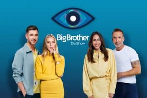 Präsentieren "Big Brother - Die Show" auf sixx: Jochen Schropp, Elena Gruschka, Melissa Khalaj, Jochen Bendel