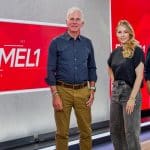 V.l.: Experte Christian Danner, Moderatorin Laura Papendick und Kommentator Heiko Wasser