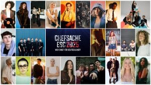 V.l.o.: Benjamin Braatz, Julika, Abor & Tynna, FANNIE, Moss Kena, Feuerschwanz, LEONORA, Noah Levi und COSBY V.l.m.: Jonathan Henrich, From Fall to Spring, Logo, JALN, Cloudy June, Parallel und Equa Tu V.l.u.: Chase, NI-KA,Vincent Varus, CAGE, LYZA, The Great Leslie, Enny-Mae x PARADIGM, Janine und ADINA