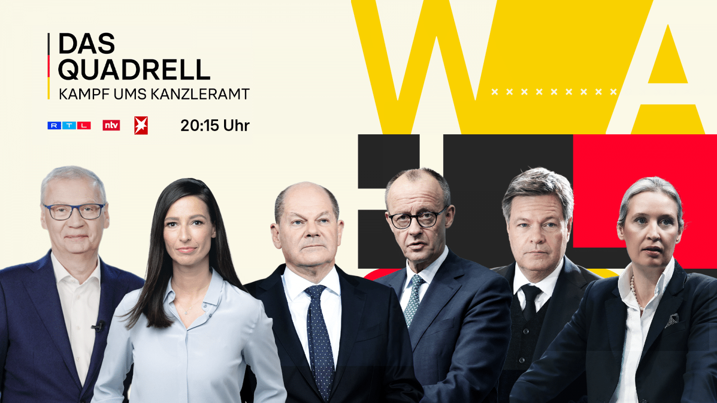 Das „Quadrell“ – Alle Infos zum Schlagabtausch der Kanzlerkandidaten bei RTL