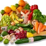 Viele verschiedene Bio Lebensmittel