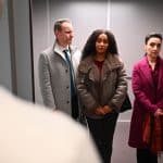 V.l.: Johannes Hagedorn (Maximilian Schneider), Kilian (Marc Dumitru), Imani (Féréba Koné), Simone (Tatjana Clasing)