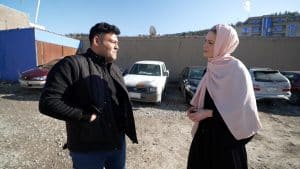 Liv Bötticher (r.) im Gespräch