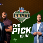 NFL Draft 2025 mit v.l.: Sebastian Vollmer, Jan Stecker, Markus Kuhn, Kasim Edebali, Björn Werner, Patrick Esume, Florian Ambrosius und Jan Weinreich.