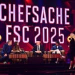 V.l.: Elton, Yvonne Catterfeld, Stefan Raab, Max Mutzke, Barbara Schöneberger