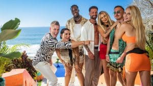 Teil des Casts von Ex on the Beach v.l.: Calvin, Sahel, Joshua, Luca, Marta, Marvin und Franzi