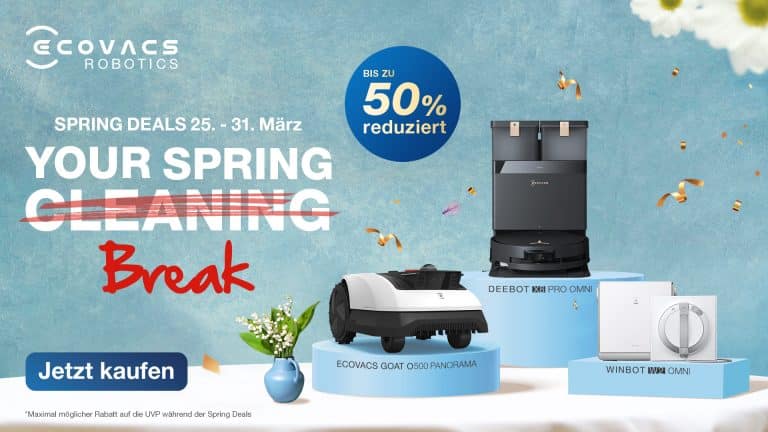 ECOVACS startet Frühjahrsangebote: Bis zu 50 % Rabatt auf Roboter für Haus und Garten