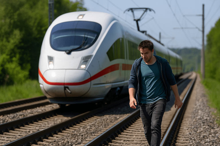 ICE muss Vollbremsung einleiten – Betrunkener läuft bei Merklingen über die Gleise
