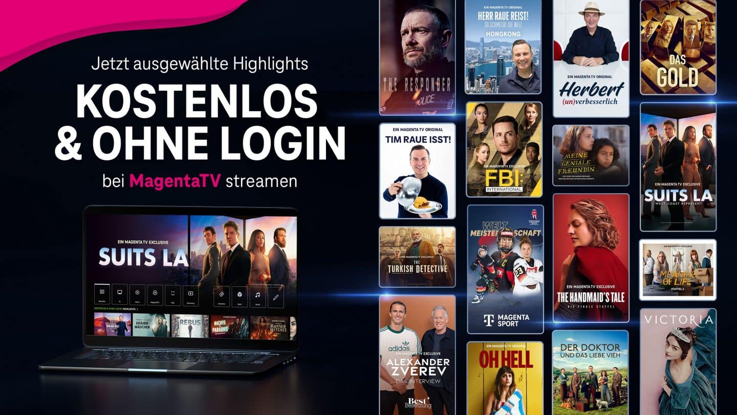 Telekom startet Gratis-Portal: Ausgewählte Magenta TV-Highlights frei zugänglich
