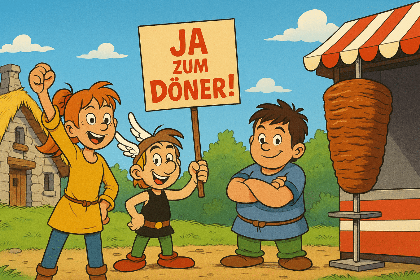Kein Döner für Essingen?! Das gallische Dorf auf der Schwäbischen Alb wehrt sich gegen den Spieß – doch die Jugend rebelliert!