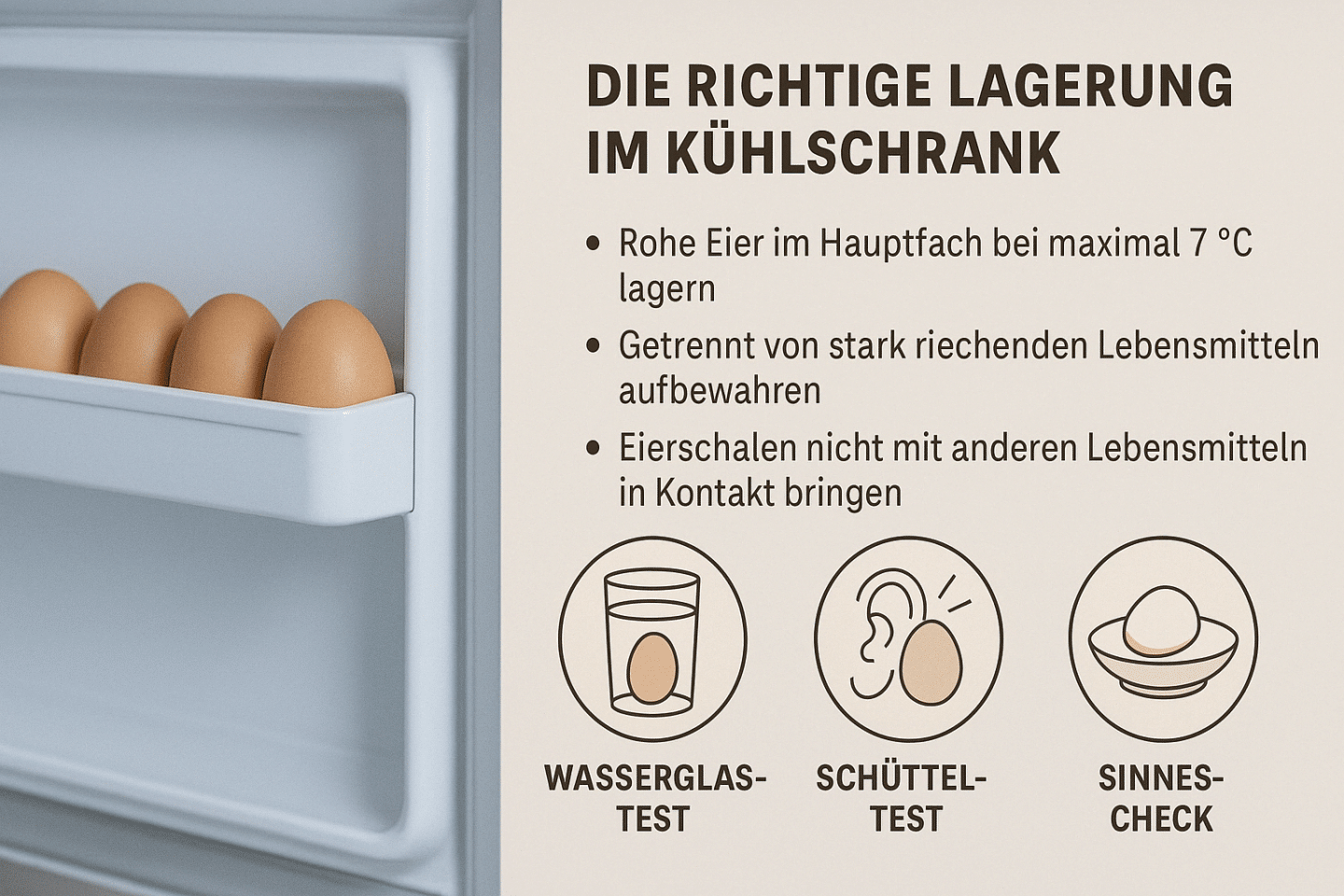Fehler, den fast jeder macht: Warum Eier NICHT in die Kühlschranktür gehören!