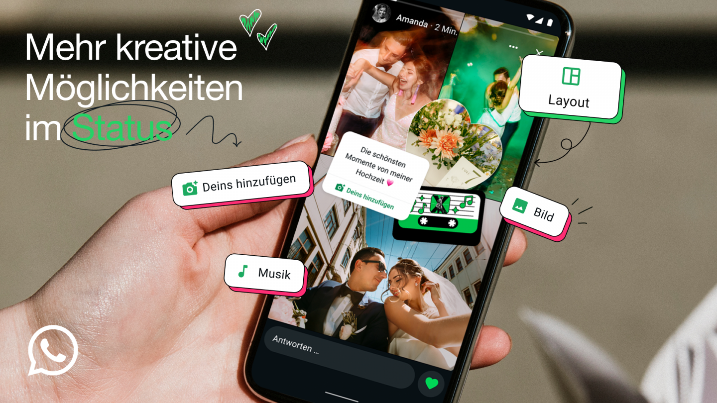 Mehr Musik, mehr Sticker, mehr du: WhatsApp macht den Status kreativer denn je