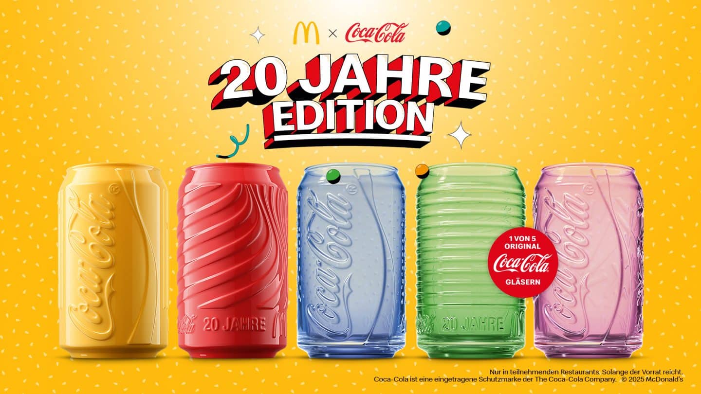 McDonald’s & Coca-Cola feiern: Neue Gläser da – SO sehen sie aus & SO kriegt man sie!
