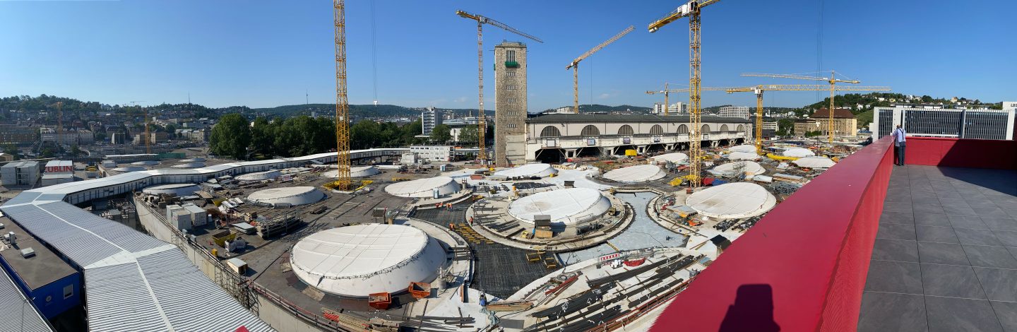 Deutschlands kürzester „Fernwanderweg“: 1,1 Kilometer voller Abenteuer mitten in Baden-Württemberg Baustelle der neuen Bahnhofshalle Juni 2023