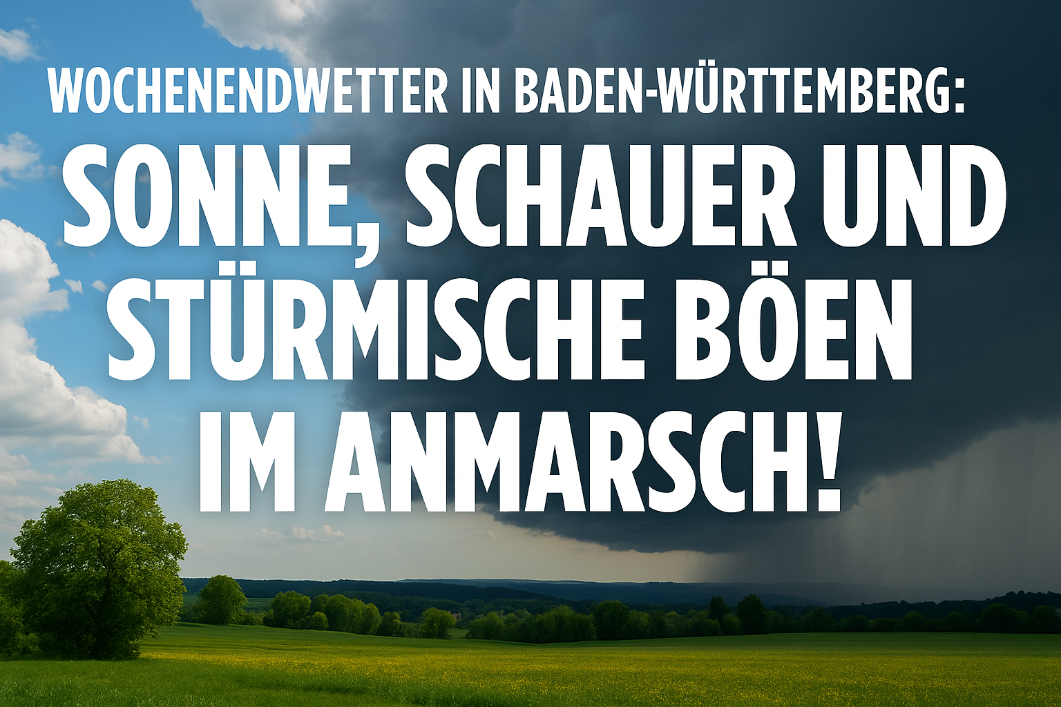 Wochenendwetter in Baden-Württemberg: Sonne, Schauer und stürmische Böen im Anmarsch!