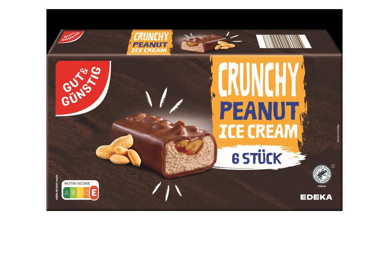 Rückruf bei EDEKA. Verletzungsgefahr durch Glasstücke in Peanut Ice Cream