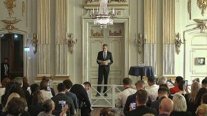 Nobelpreis für Literatur an Laszlo Krasznahorkai in Stockholm verliehen Nobelpreis für Literatur an Laszlo Krasznahorkai in Stockholm verliehen