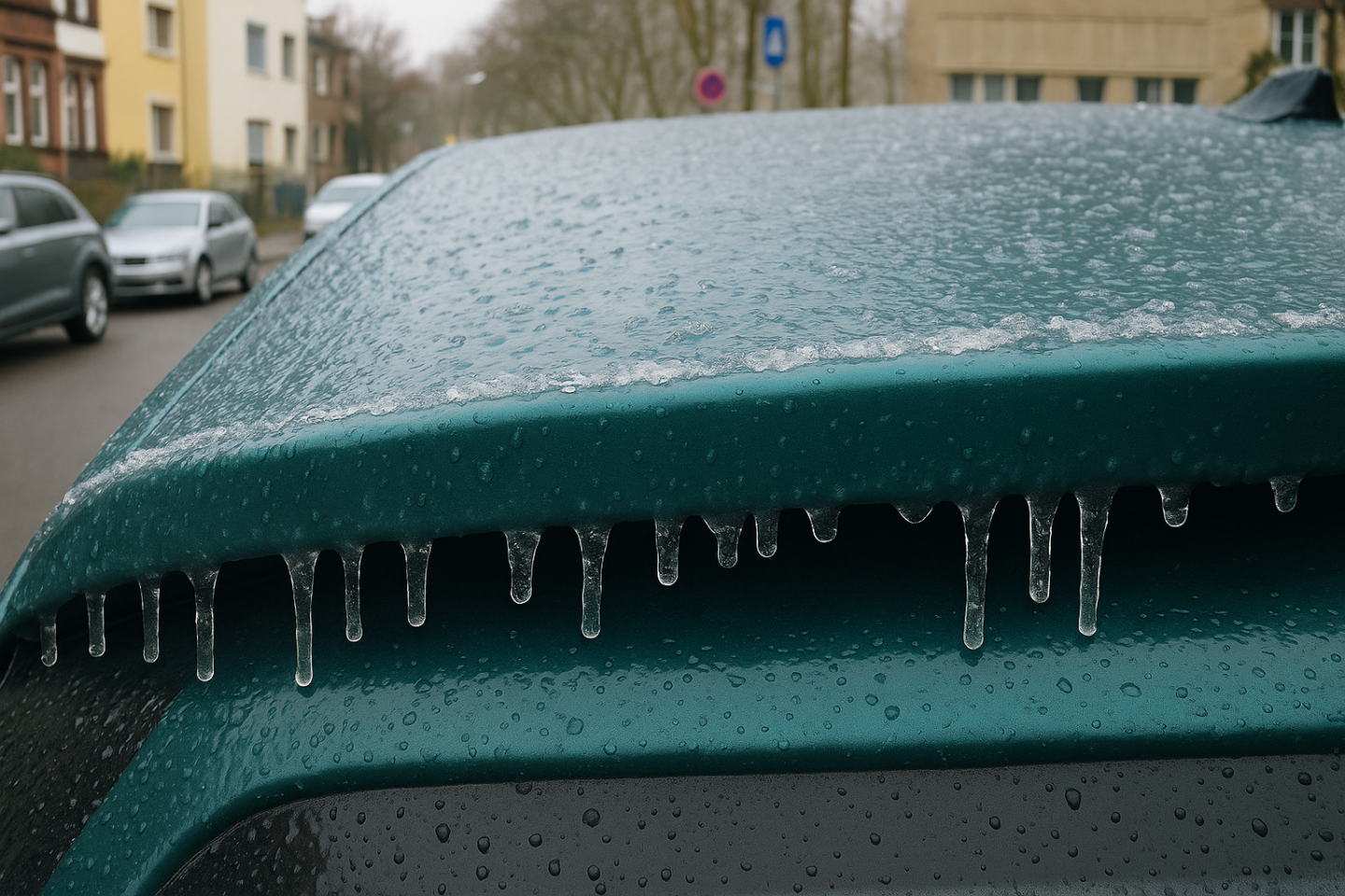 Spiegelglatte Straßen durch Eisregen! DWD warnt! Gefrierender Regen kann heute lokal extrem gefährlich werden