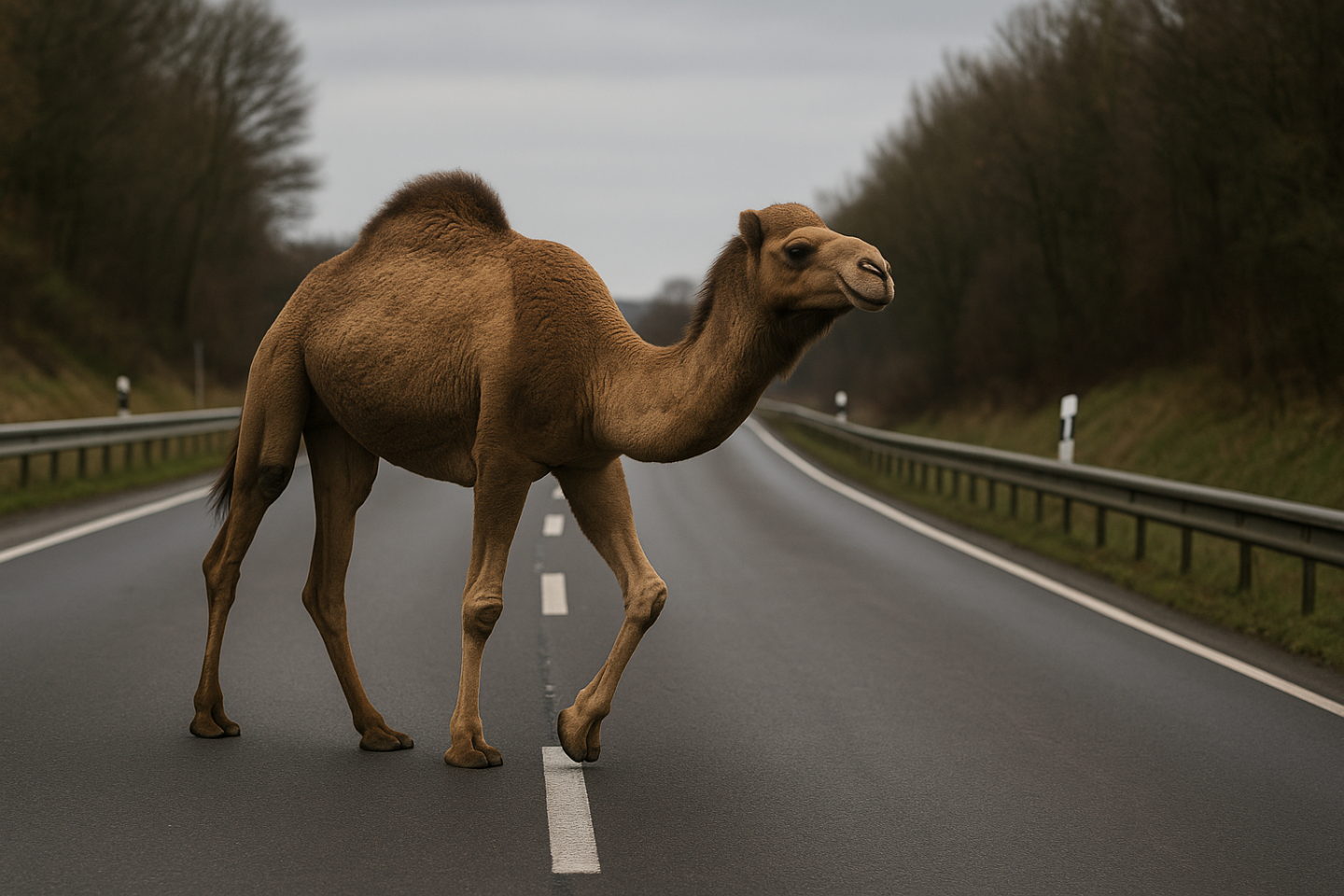 Zirkuskamel auf der Flucht: Autofahrer prallt frontal mit Tier zusammen