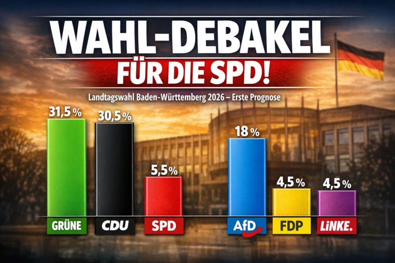 Landtagswahl in Baden-Württemberg: erste Prognose da! SPD erlebt Wahldebakel – Grüne knapp vor CDU