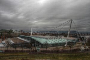Europahalle Karlsruhe, Austragungsort des Basketball-Derbys