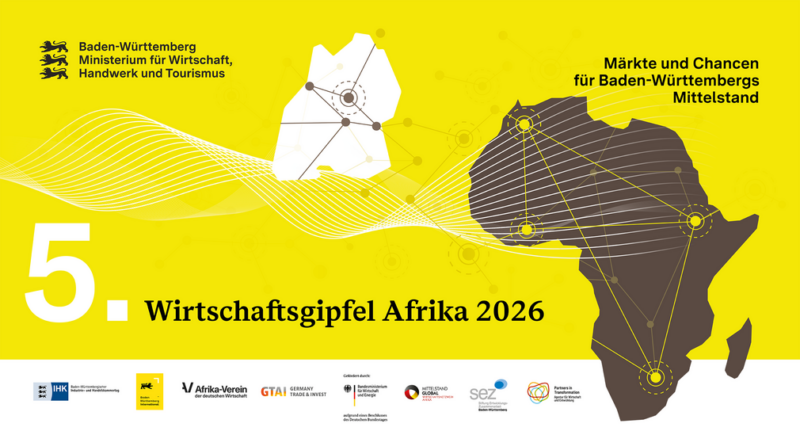 Key Visual zum Wirtschaftsgipfel Afrika 2026 in Stuttgart