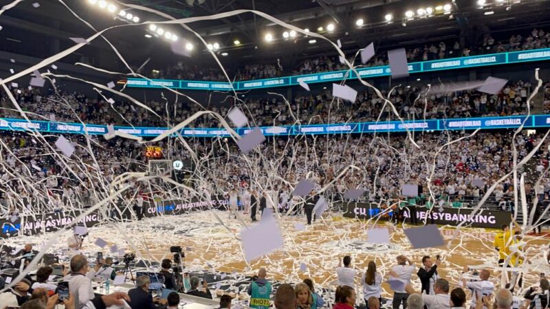Archivbild der MHP RIESEN Ludwigsburg bei einem Basketballspiel im Jahr 2022