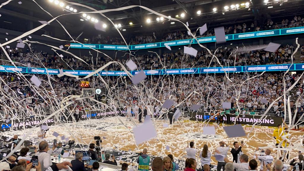 Archivbild der MHP RIESEN Ludwigsburg bei einem Basketballspiel im Jahr 2022